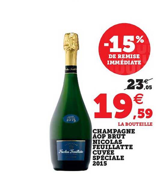 champagne aop brut nicolas feuillatte cuvée spéciale 2015