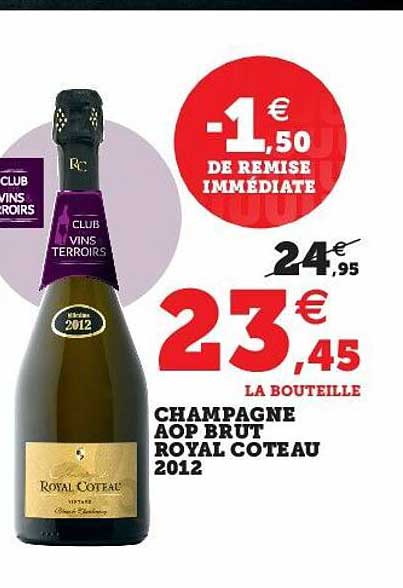 Champagne Aop Brut Royal Côteau 2012