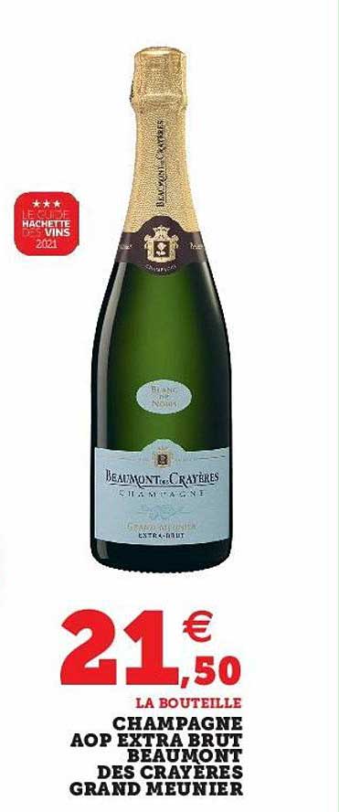 champagne aop extra brut beaumont des crayères grand meunier