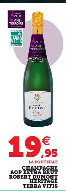 Champagne Aop Extra Brut Robert Dumont Héritage Terra Vitis