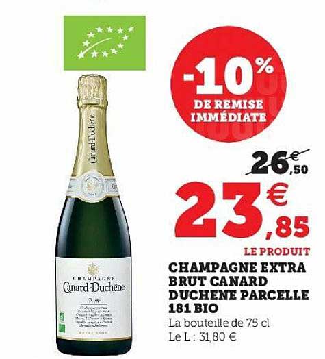 champagne extra brut canard duchêne parcelle 181 bio