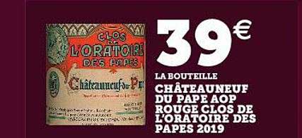 châteauneuf du pape aop rouge clos de l'oratoire des papes 2019