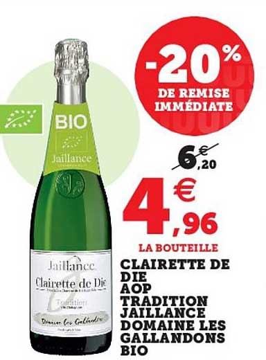 clairette de die aop tradition jaillance domaine les gallandons bio