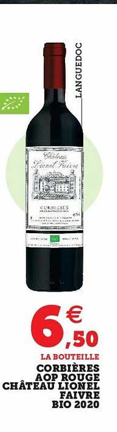 Corbières Aop Rouge Château Lionel Faivre Bio 2020