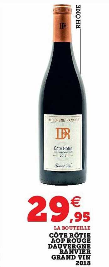 côte rôtie aop rouge d'auvergne ranvier grand vin 2018