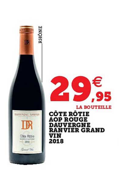 côte rôtie aop rouge dauvergne ranvier grand vin 2018