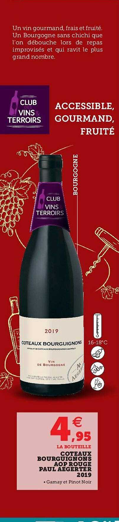 coteaux bourguignons aop rouge paul aegerter 2019