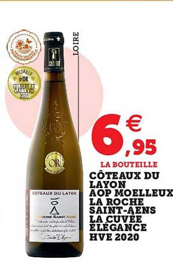 Côteaux Du Layon Aop Moelleux La Roche Saint-aens La Cuvée élégance Hve 2020