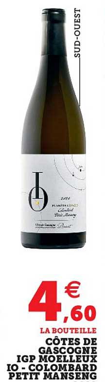 Côtes De Gascogne Igp Moelleux Io - Colombard Petit Manseng