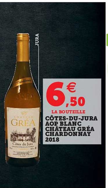 côtes-du-jura aop blanc château gréa chardonnay 2018