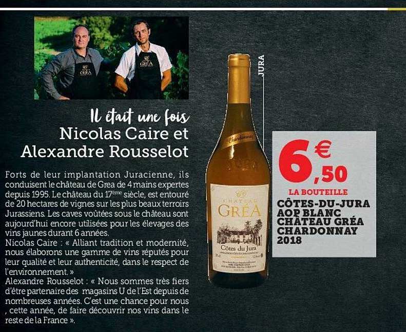 côtes-du-jura aop blanc château gréa chardonnay 2018