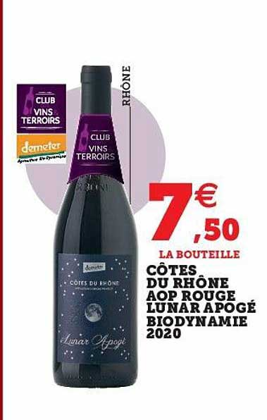 Côtes Du Rhône Aop Rouge Lunar Apogé Biodynamie 2020