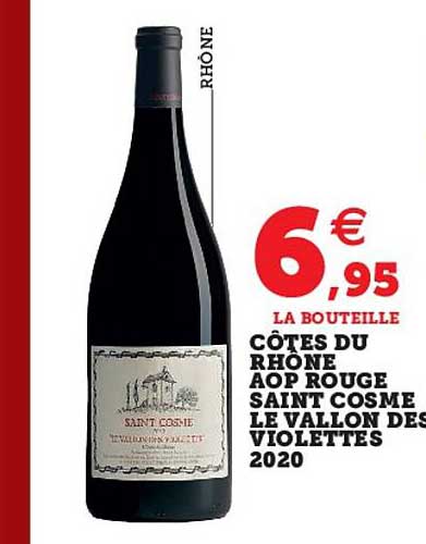 côtes du rhône aop rouge saint cosme le vallon des violettes 2020