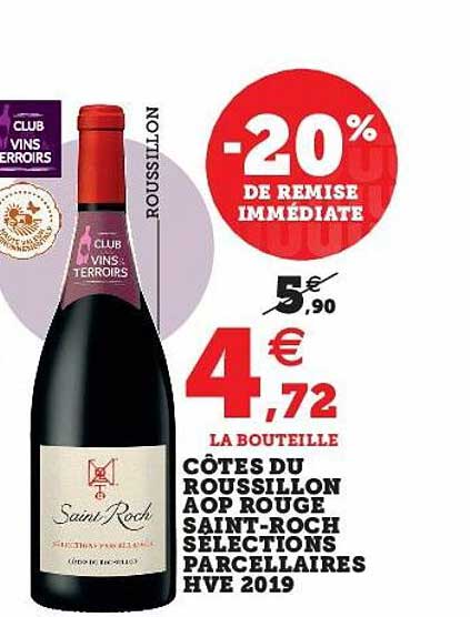 côtes du roussillon aop rouge saint-roch sélections parcellaires hve 2019