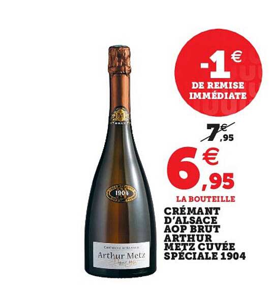 crémant d'alsace aop brut arthur metz cuvée spéciale 1904