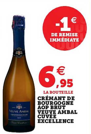 crémant de bourgogne aop brut veuve ambal cuvée excellence