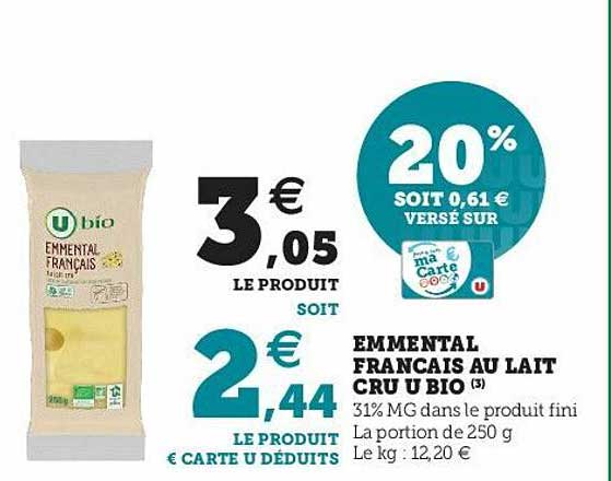 Emmental Français Au Lait Cru U Bio