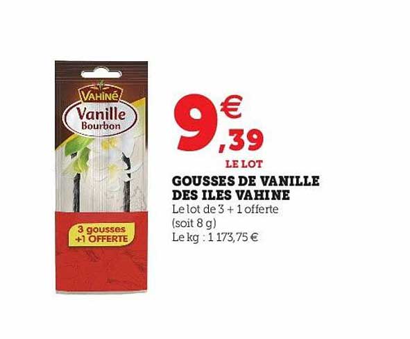 gousses de vanille des îles vahiné