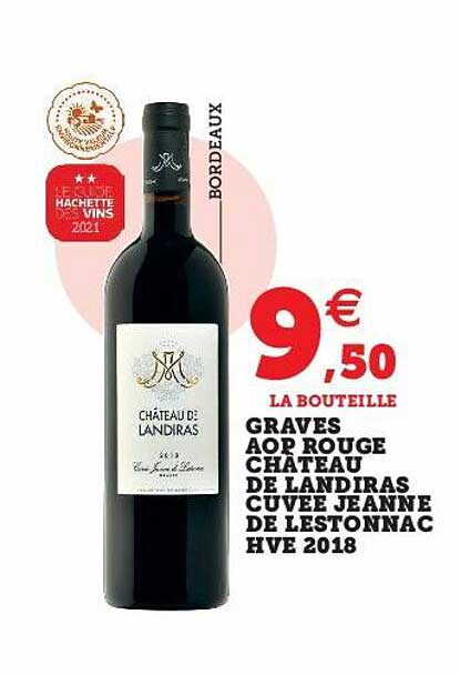 graves aop rouge château de landiras cuvée jeanne de lestonnac hve 2018