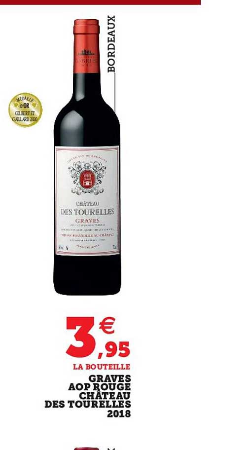 graves aop rouge château des tourelles 2018