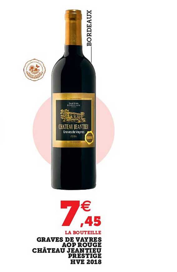 Graves De Vayres Aop Rouge Château Jeantieu Prestige Hve 2018