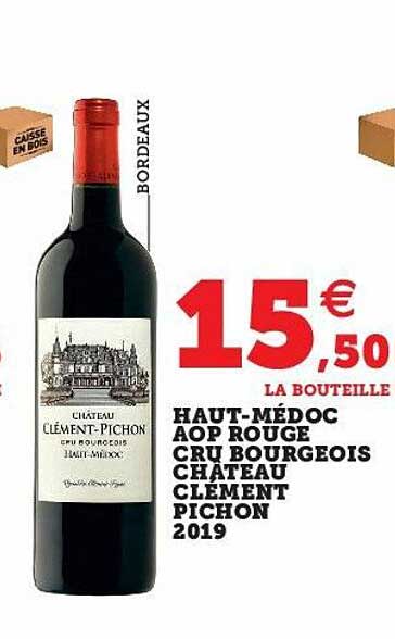 haut-médoc aop rouge cru bourgeois château clément pichon 2019