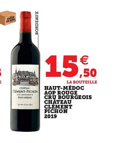haut-médoc aop rouge cru bourgeois château clément pichon 2019