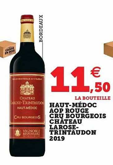 haut-médoc aop rouge cru bourgeois château larose - trintaudon 2019