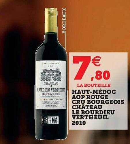 haut-médoc aop rouge cru bourgeois château le bourdieu vertheuil 2010