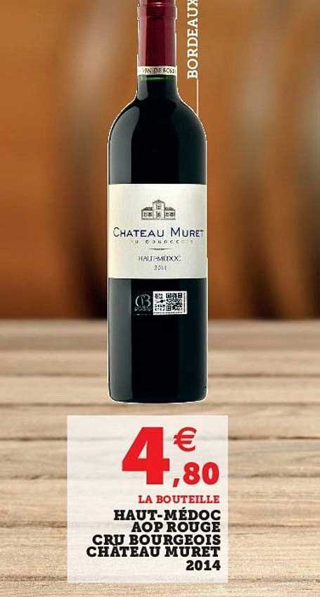 haut-médoc aop rouge cru bourgeois château muret 2014