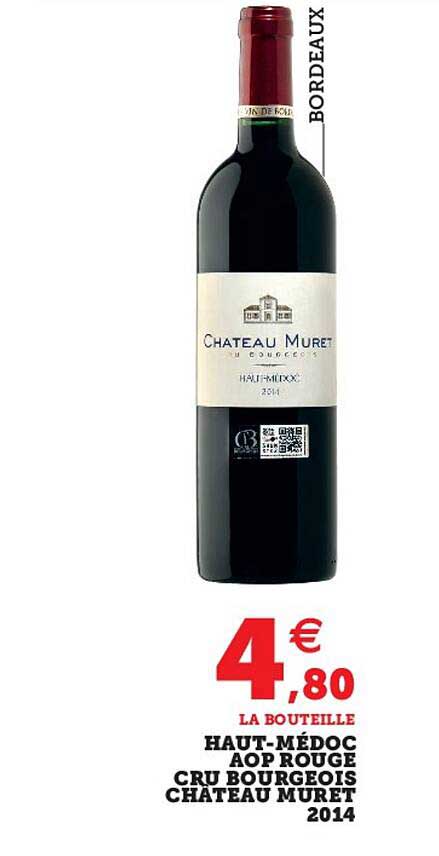 haut-médoc aop rouge cru bourgeois château muret 2014