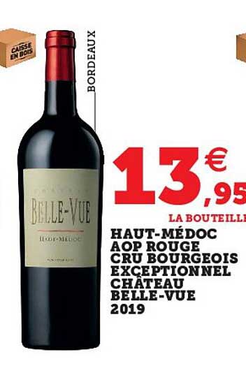 haut-médoc aop rouge cru bourgeois exceptionnel château belle-vue 2019