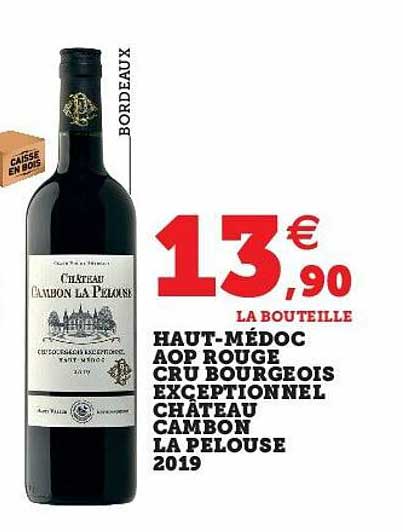 haut-médoc aop rouge cru bourgeois exceptionnel château cambon la pelouse 2019