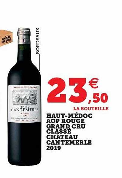 haut-médoc aop rouge grand cru classé château cantemerle 2019