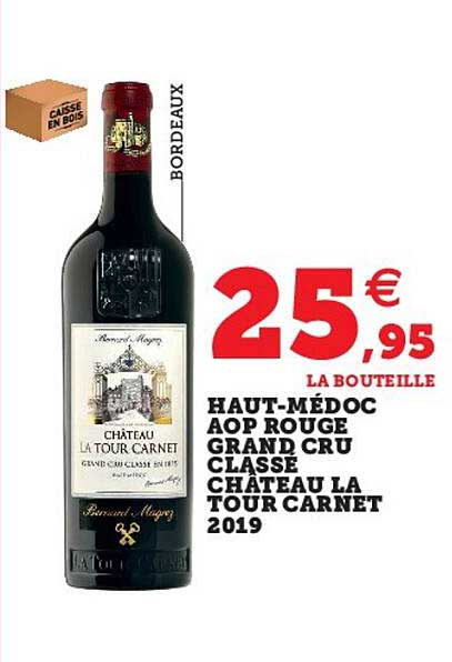 haut-médoc aop rouge grand cru classe château la tour carnet 2019