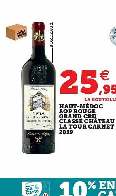 Haut-médoc Aop Rouge Grand Cru Classé Château La Tour Carnet 2019