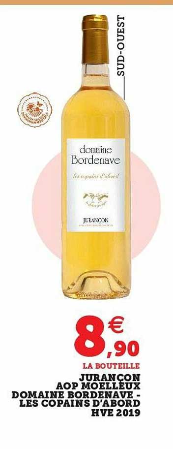 jurançon aop moelleux domaine bordenave - les copains d'abord hve 2019