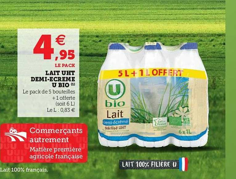 lait uht demi-écrémé u ibo