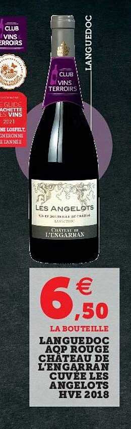 Languedoc Aop Rouge Château De L'engarran Cuvée Les Angelots Hve 2018