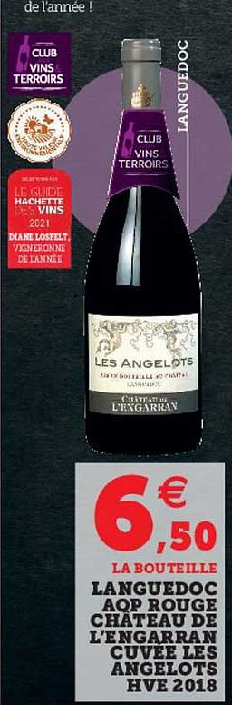 languedoc aop rouge château de l'engerran cuvée les angelots hve 2018