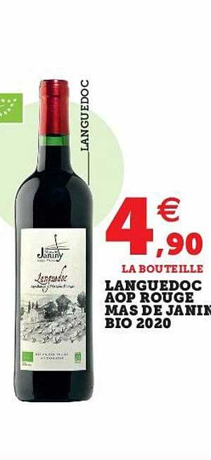 languedoc aop rouge mas de janiny bio 2020