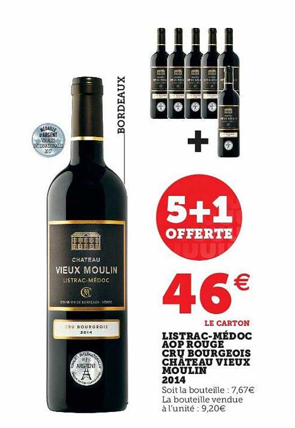 listrac-médoc aop rouge cru bourgeois château vieux moulin