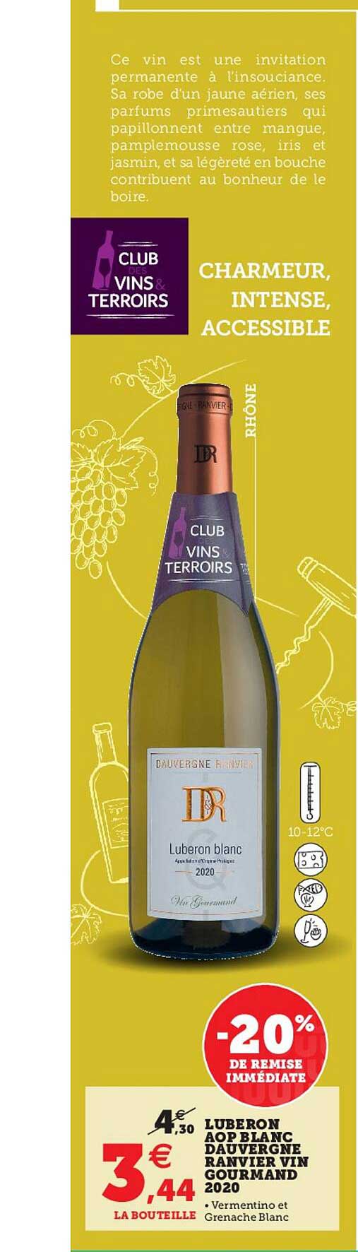 luberon aop blanc dauvergne ranvier vin gourmand 2020