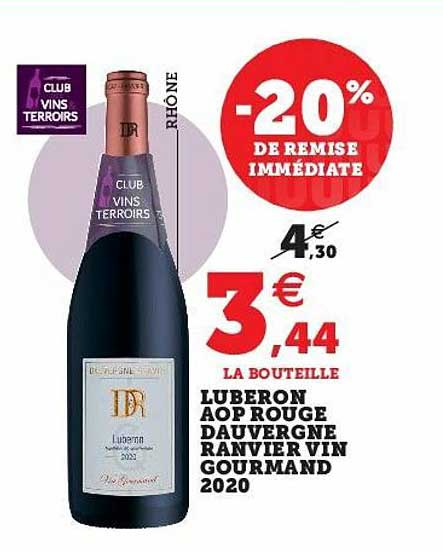 luberon aop rouge dauvergne ranvier vin gourmand 2020