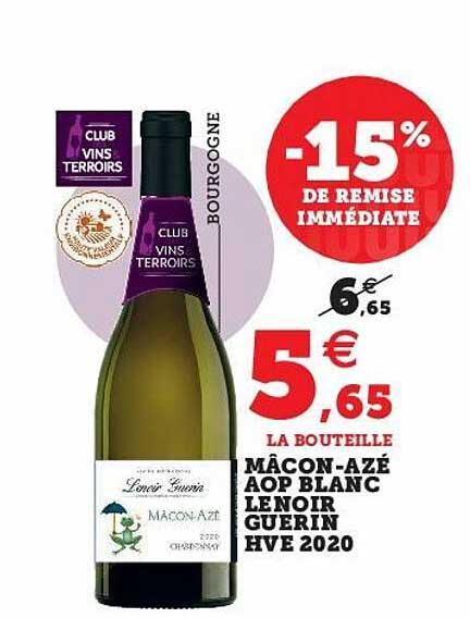 mâcon-azé aop blanc lenoir guérin hve 2020