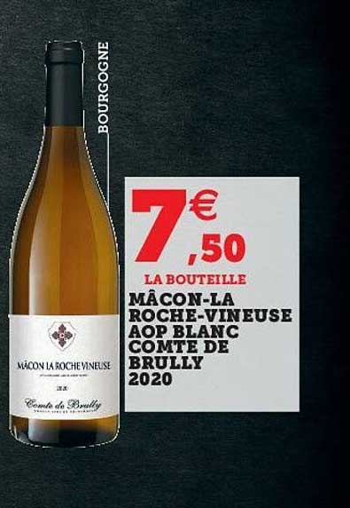 mâcon-la roche-vineuse aop blanc comte de brully 2020