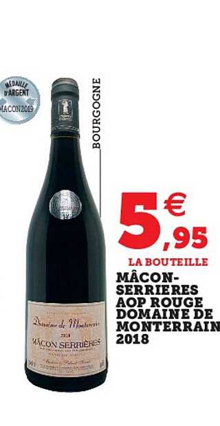 mâcon-serrières aop rouge domaine de monterrain 2018