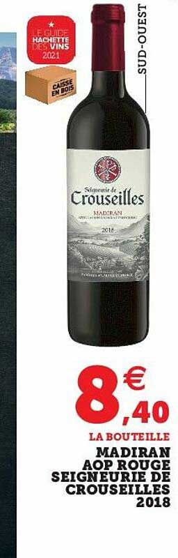 madiran aop rouge seigneurie de crouseilles 2018