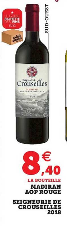 madiran aop rouge seigneurie de crouseilles 2018