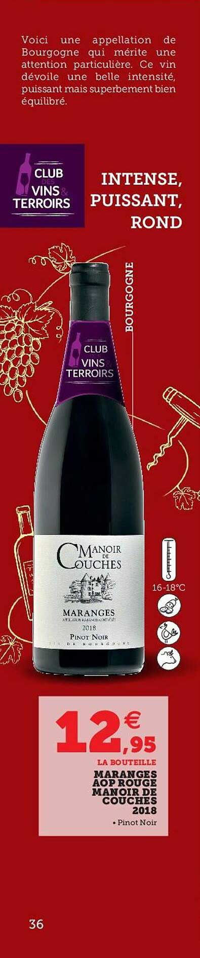 marange aop rouge manoir de couches 2018